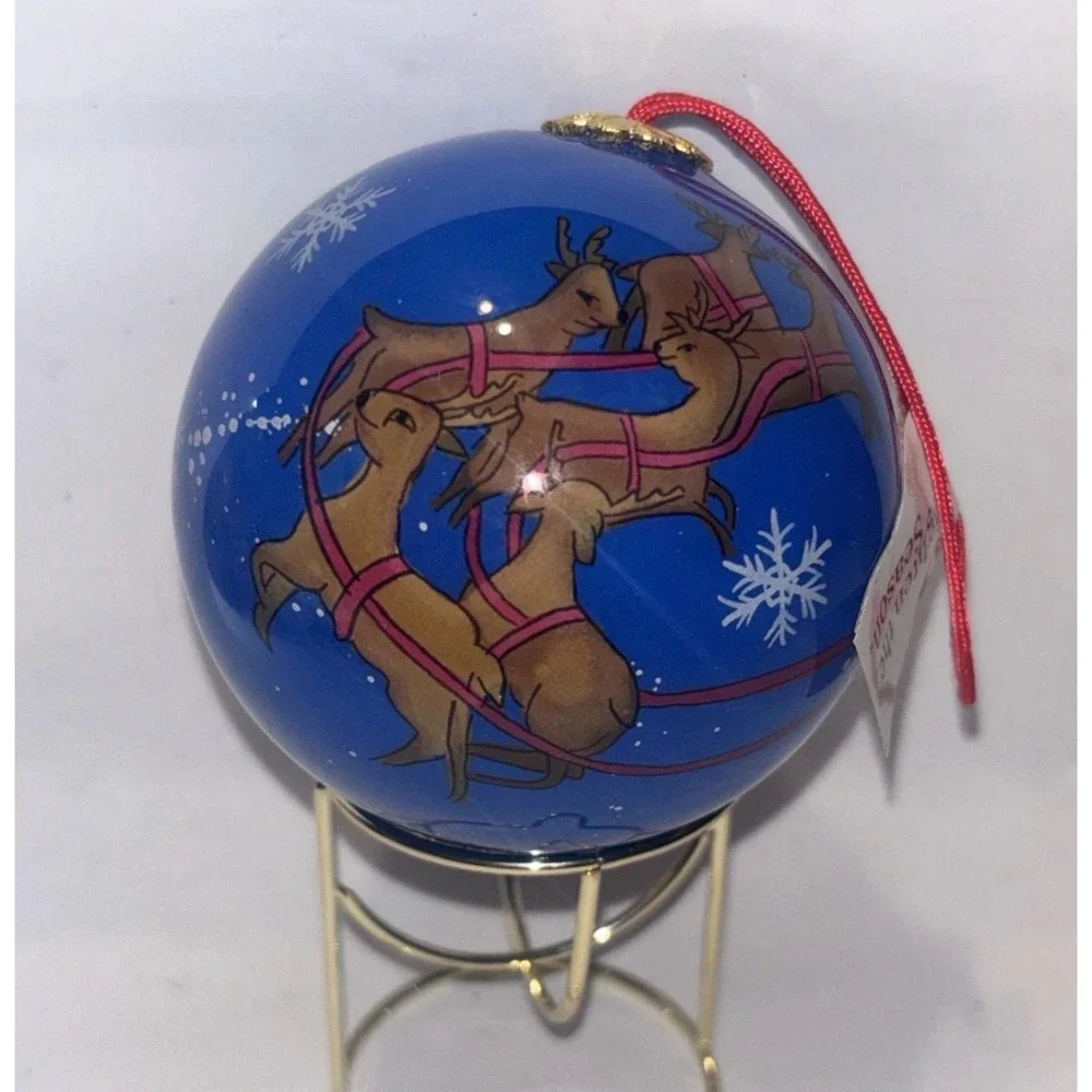 Brighten the Season Glass Ball Christmas Ornament 3.75